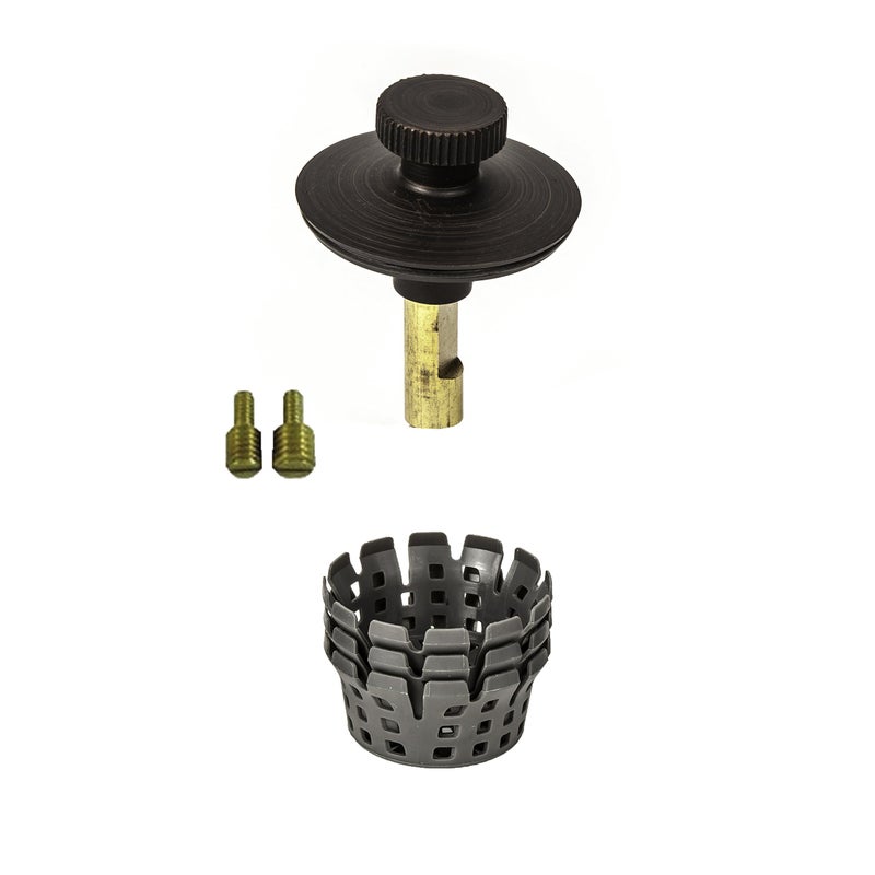 PermaFLOW PF WaterWorks PF0951-ORB Universal Lift n Turn, (Twist Close) Bath Tub/Bathtub Drain Stopper Includes 3/8" and 5/16" Fittings - Image 1